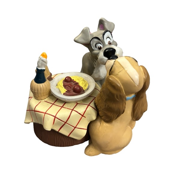 Vintage Disney Lady & Tramp Collectors Item Dog Figurine in Gray, Tan, Brown - Picture 3 of 9